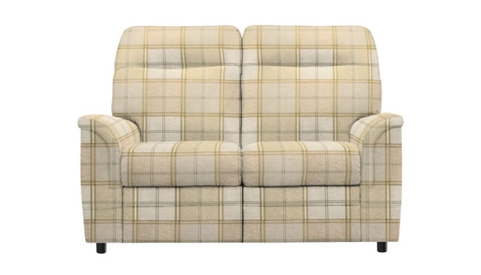 Parker Knoll Hudson 2 Seaster Sofa in Harris Check Caramel Fabric